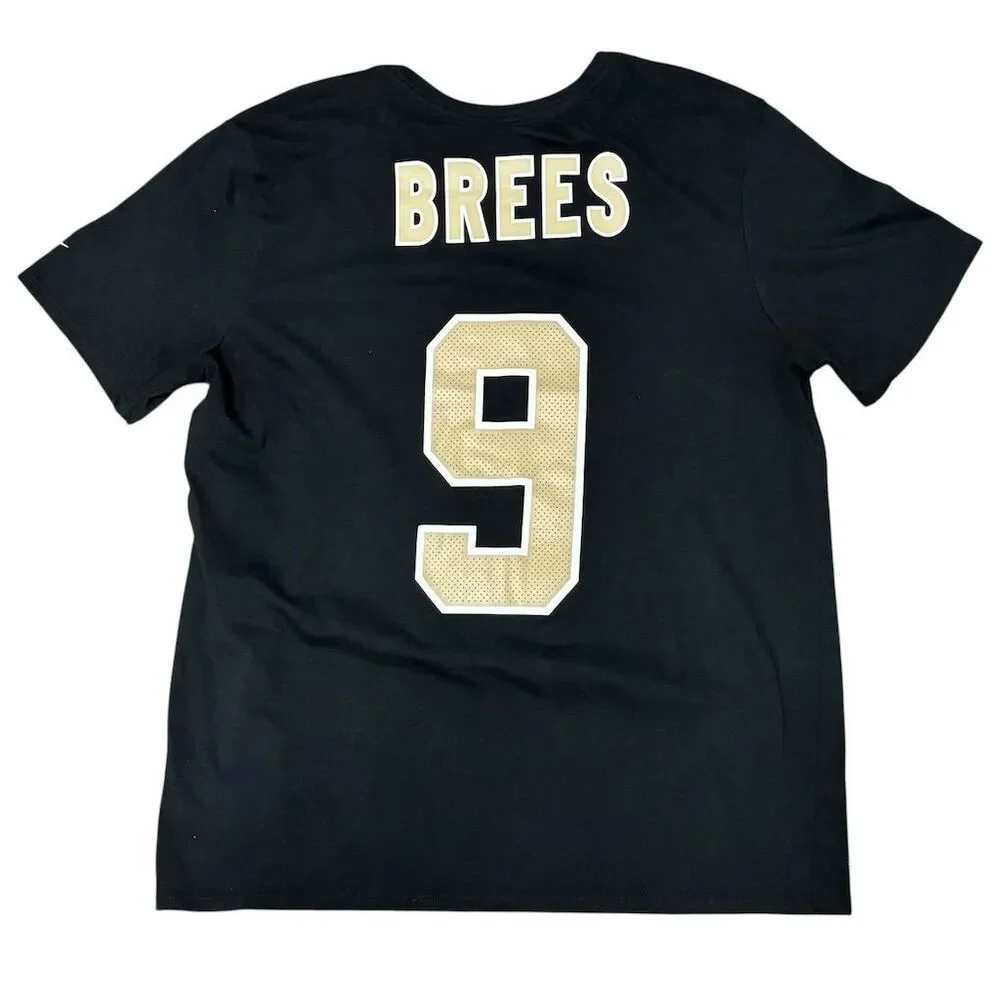 Nike Men's XL‎ New Orleans Saints Drew Brees #9 Black T-Shirt